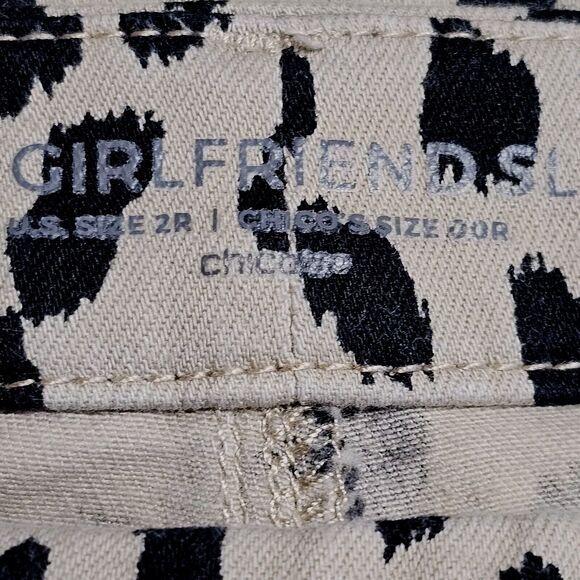 Chicos So Slimming Girlfriend Ankle Pants Chicos Sz 00R Leopard Print US Sz 2R - Picture 9 of 11